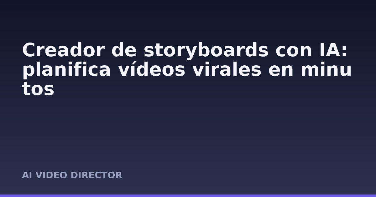 Creador de storyboards con IA: planifica vídeos virales en minutos
