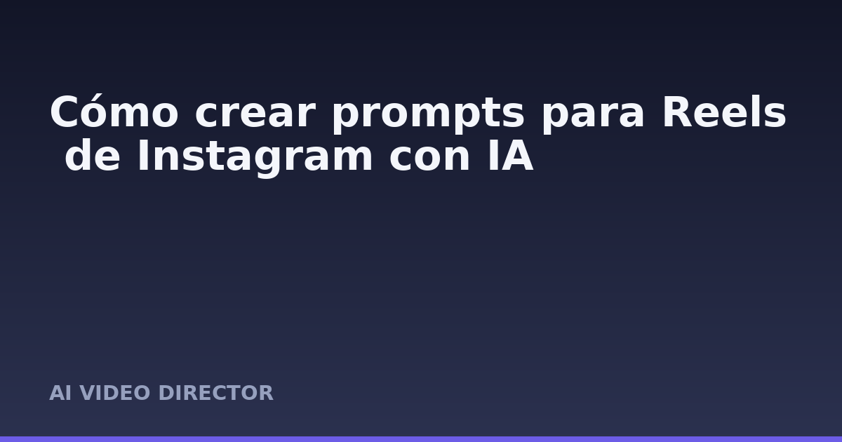 Cómo crear prompts para Reels de Instagram con IA