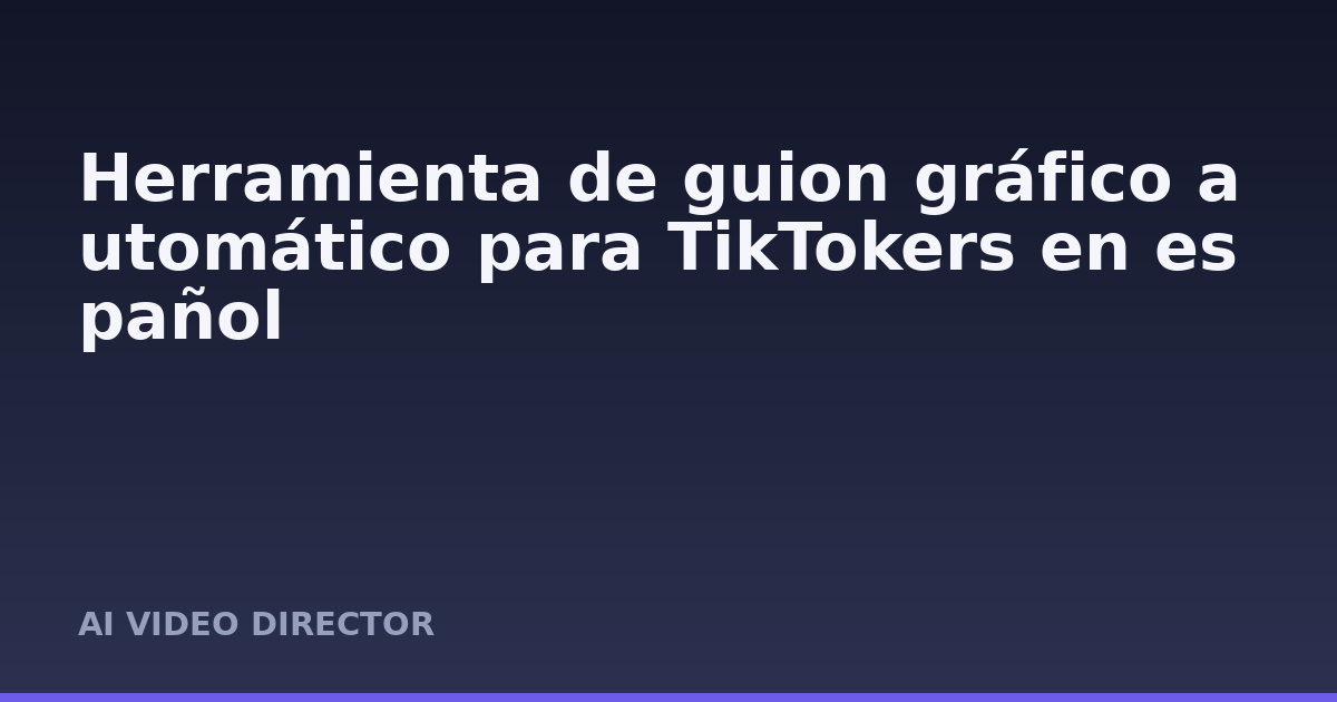 Herramienta de guion gráfico automático para TikTokers en español